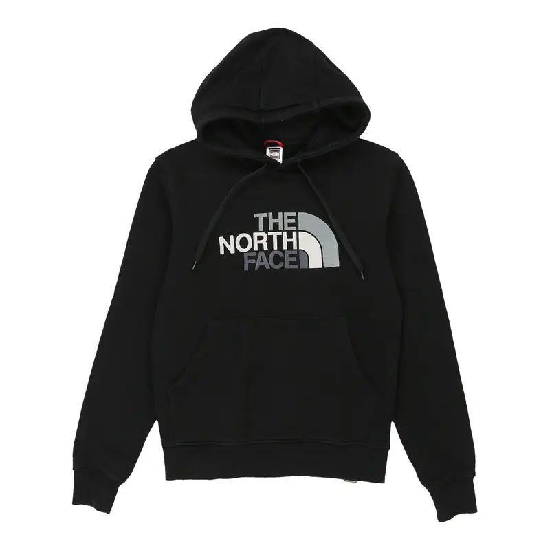 The North Face Spellout Hoodie - XS Black Cotton Blend
