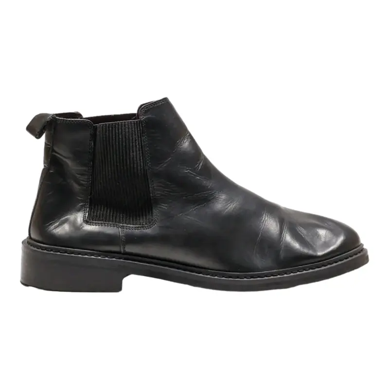 TOP SHOP Chelsea Boots Black Leather Mens UK 8