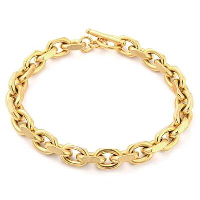 Ion Plating(IP) 304 Stainless Steel Cable Chain Bracelets