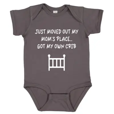 Just Moved Out My Mom's Place Baby Onesie, Baby Shower Gifts, Cotton Baby Clothes Girl