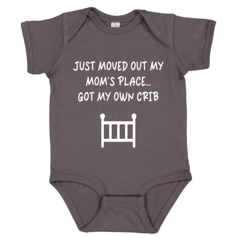Just Moved Out My Mom's Place Baby Onesie, Baby Shower Gifts, Cotton Baby Clothes Girl