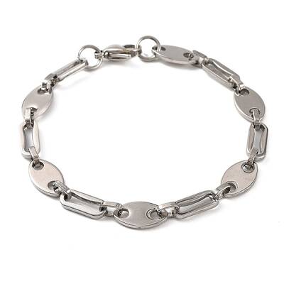 201 Stainless Steel Coffee Bean Chain Bracelets