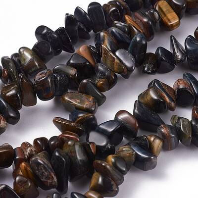 Natural Blue Tiger Eye(Dyed & Heated) Beads Strands