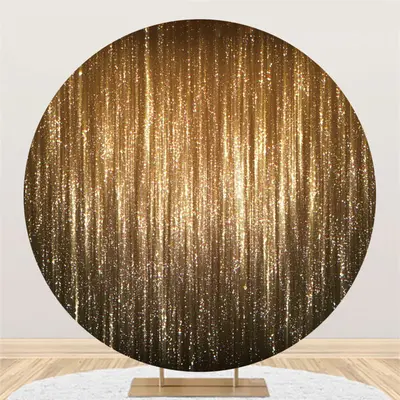 Aperturee Sliver Spot Round Black Birthday Party Backdrop | Circle Background For Party | Round Birthday Backdrop Cover | Rou...