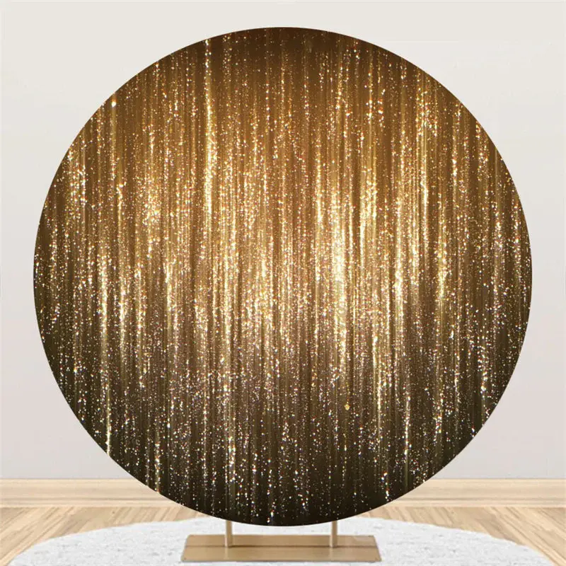Aperturee Sliver Spot Round Black Birthday Party Backdrop | Circle Background For Party | Round Birthday Backdrop Cover | Rou...