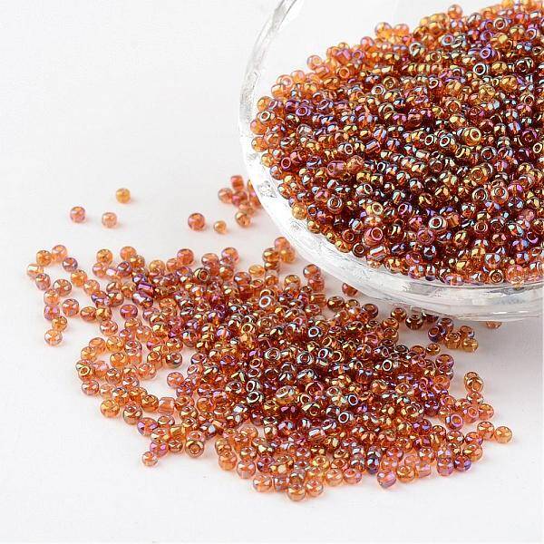 Round Transparent Colors Rainbow Glass Seed Beads