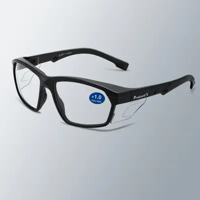 ProtectX Classic Glasses - Safety Glasses with Readers 1.0, Reader Safety Glasses, ANSI Z87.1 Rated with UV Protection Anti-F...