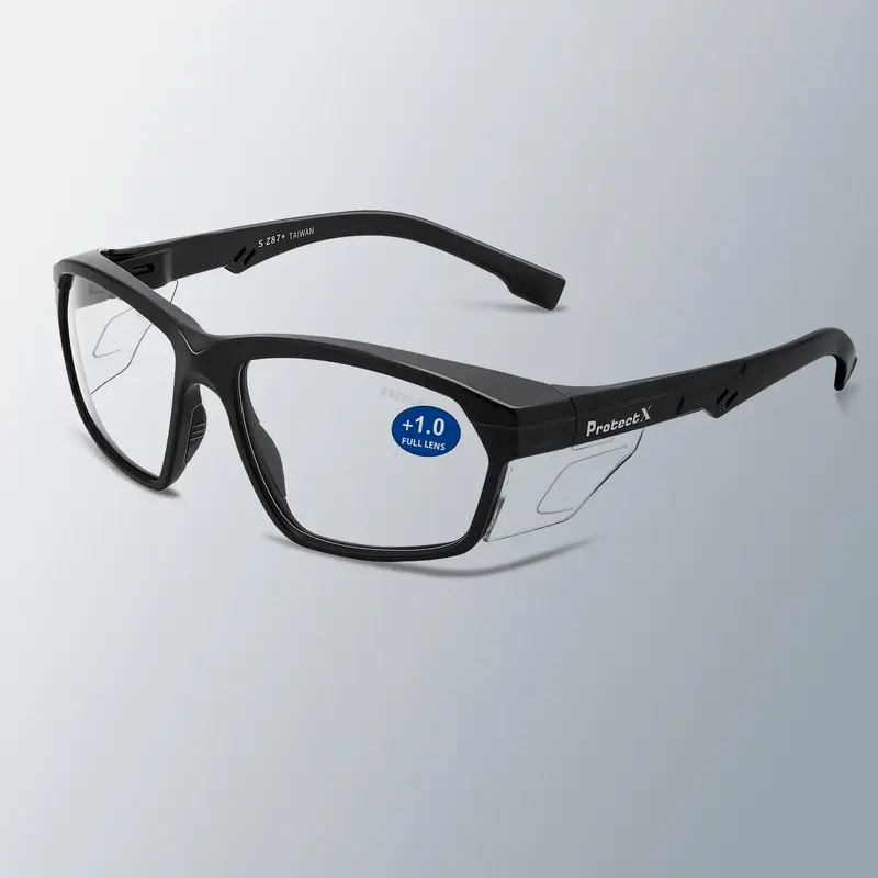 ProtectX Classic Glasses - Safety Glasses with Readers 1.0, Reader Safety Glasses, ANSI Z87.1 Rated with UV Protection Anti-F...