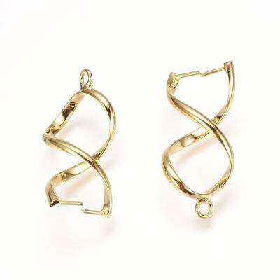 Rack Plating Brass Ice Pick Pinch Bails