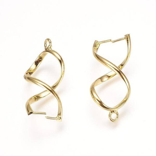 Rack Plating Brass Ice Pick Pinch Bails