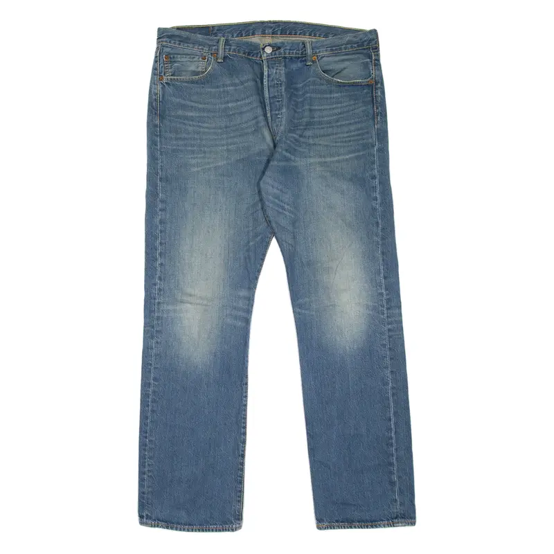 LEVI'S 501 Jeans Mens Blue Regular Straight Stone Wash W36 L32