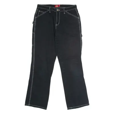 DICKIES Carpenter Womens Jeans Black Regular Straight W28 L30