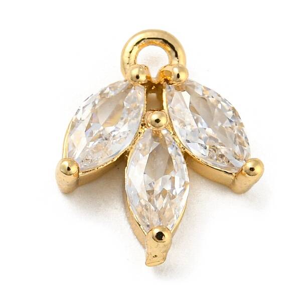 Brass with Clear Cubic Zirconia Charms