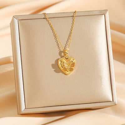 Brass Crystal Rhinestone Pendant Necklaces