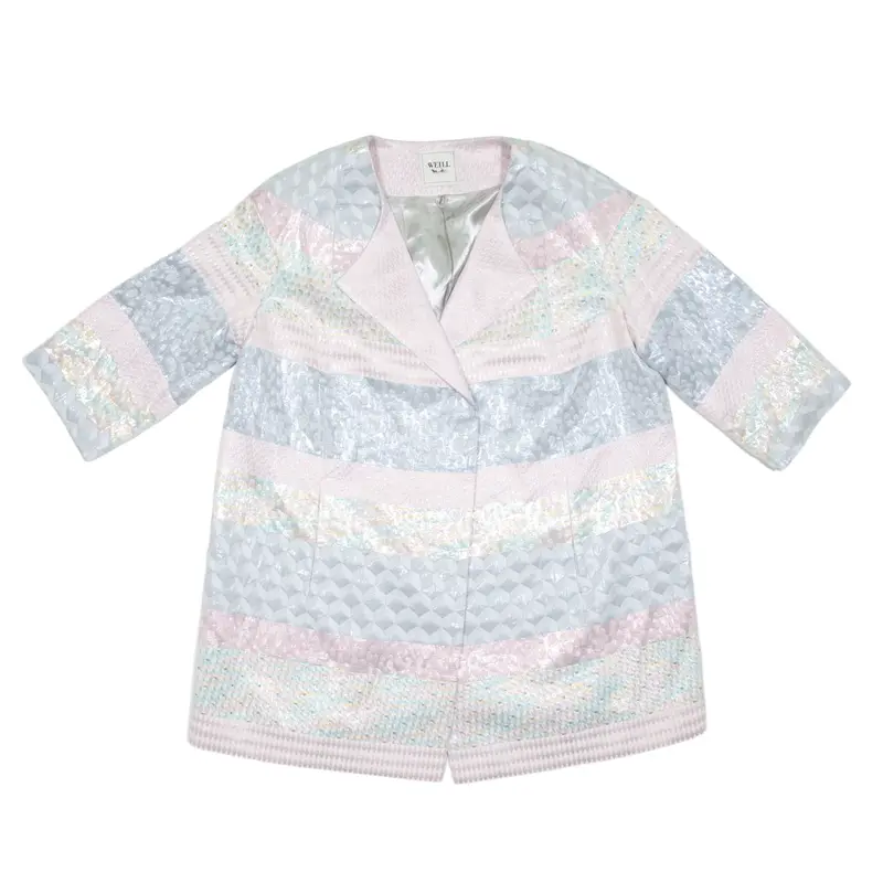 WEILL Iridescent Blazer Jacket Pink Geometric Womens UK 16