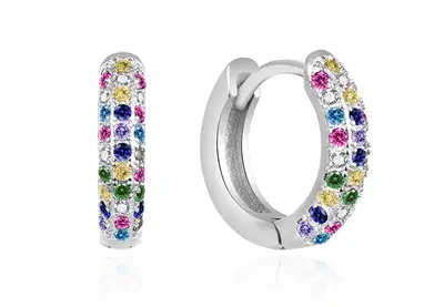 Agato Anelli In Argento Scintillante Con Zirconi Colorati Agt-E193Kc