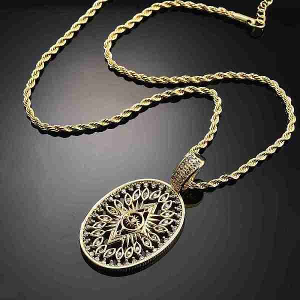 Brass Cubic Zirconia Pendant Necklaces for Women