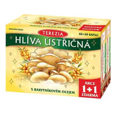Terezia company Oyster Mushroom with Sea Buckthorn Oil 60 + 60 Capsules - Limited Edition