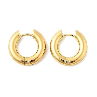 202 Stainless Steel Huggie Hoop Earrings