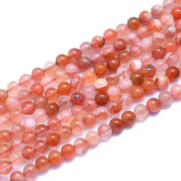 Natural South Red Agate Beads Strands