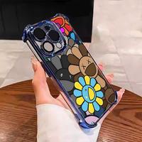 Casing For IPHONE 16 15 14 13 12 11 X XS PRO MAX PLUS K-A-W-S Helianthus annuus Soft Silicon TPU anti-drop case Edge Shockpro...