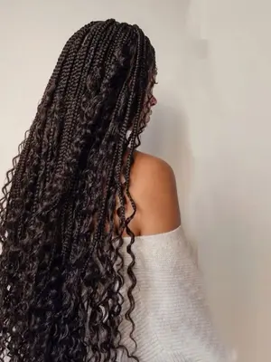 Summer Outfits 2024 32inch Long Coily Synthetic Lace Front Braided Hair Wig, Natural Fluffy Hair Wigs Without Bangs, Hair Wig...