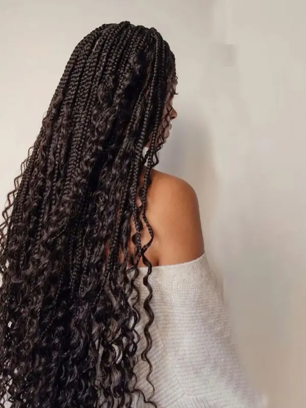 Summer Outfits 2024 32inch Long Coily Synthetic Lace Front Braided Hair Wig, Natural Fluffy Hair Wigs Without Bangs, Hair Wig...