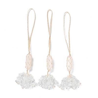 Natural Quartz Crystal Reiki Healing Wall Hanging Pendant
