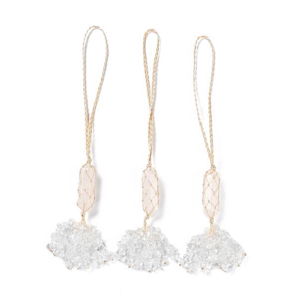 Natural Quartz Crystal Reiki Healing Wall Hanging Pendant