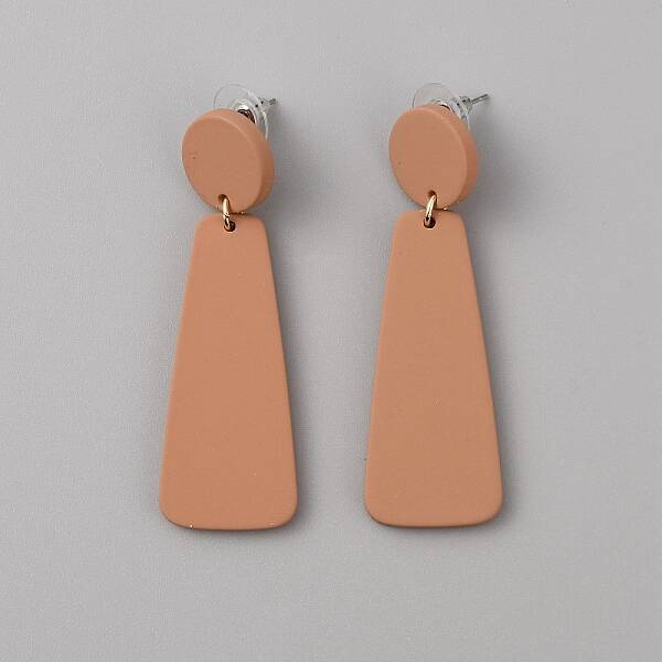 Acrylic Geometry Dangle Stud Earrings