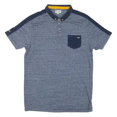 DIESEL Mens Polo Shirt Blue L