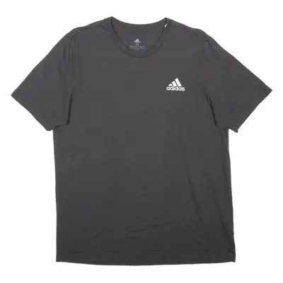 ADIDAS Mens T-Shirt Black Crew Neck M