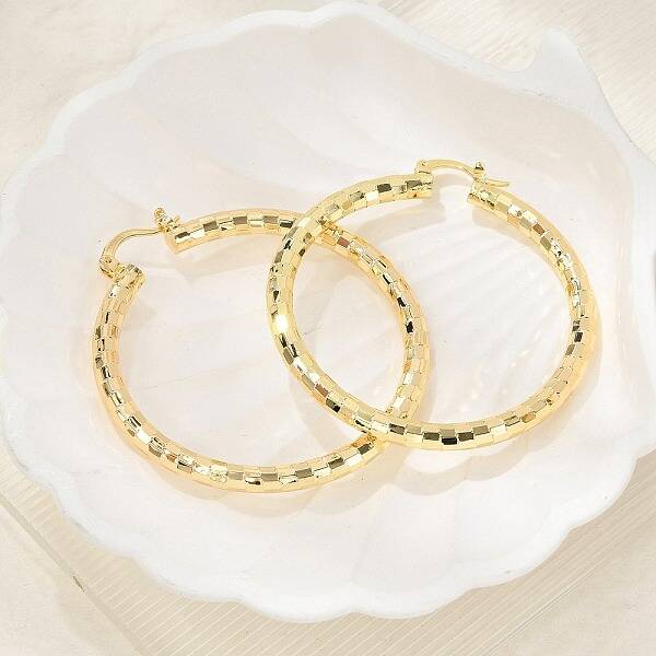 Brass Hoop Earrings