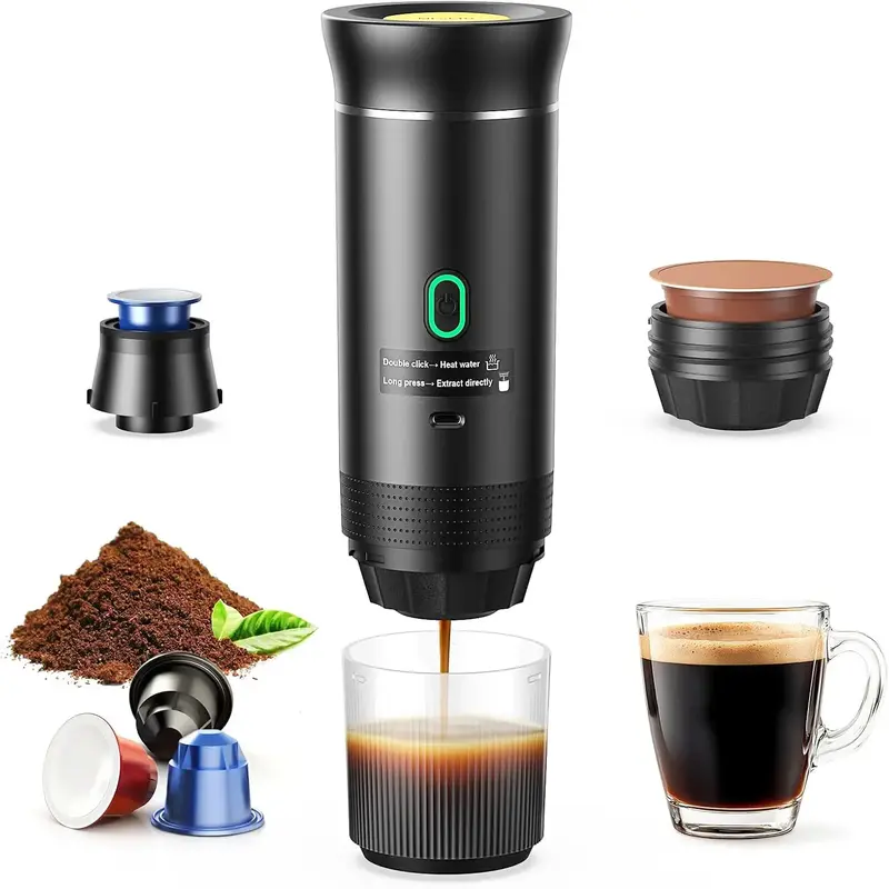 Portable Electric Espresso Machine, USB Rechargeable Coffee Machine, Coffee Making Tool for Home Office Use, Effortless Clean...