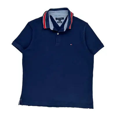 Tommy Hilfiger Polo Shirt - Medium Navy Cotton