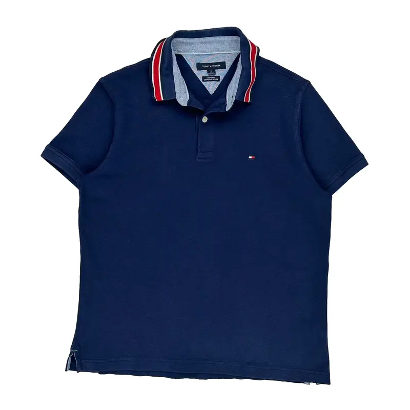 Tommy Hilfiger Polo Shirt - Medium Navy Cotton