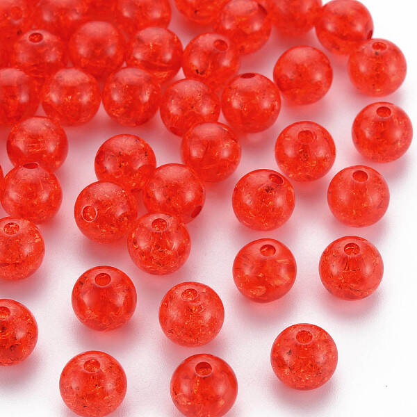 Transparent Crackle Acrylic Beads