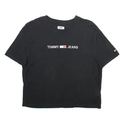 TOMMY JEANS Womens T-Shirt Black L