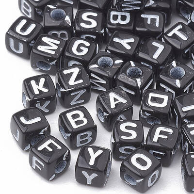 Opaque Horizontal Hole Acrylic Beads