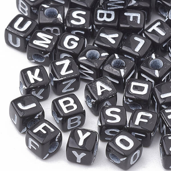 Opaque Horizontal Hole Acrylic Beads