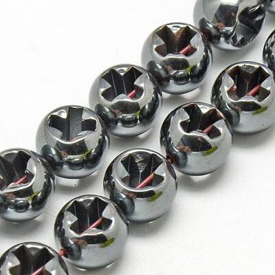 Non-magnetic Synthetic Hematite Beads Strands