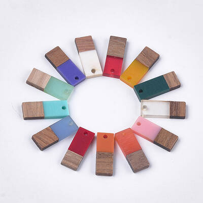 Resin & Walnut Wood Pendants