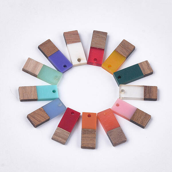 Resin & Walnut Wood Pendants