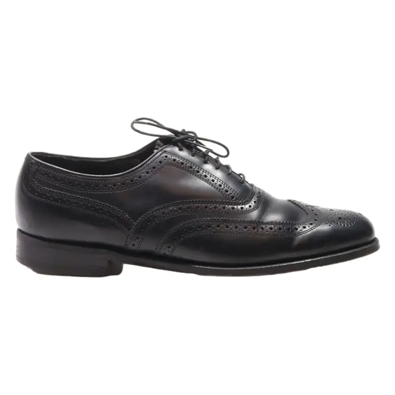 FLORSHEIM Brogue Shoes Black Leather Mens UK 10
