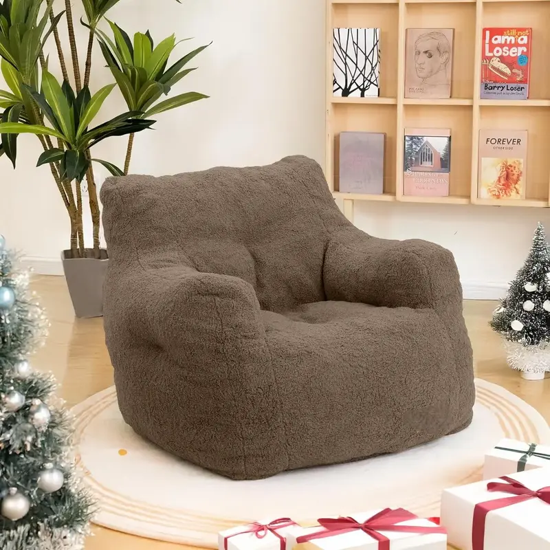 Shilucheng Beanbag Chairs - Super Soft Filled with Fluffy Memoryfoam, Luxurious Look, Easy to Move, Comfortable Seating & Str...