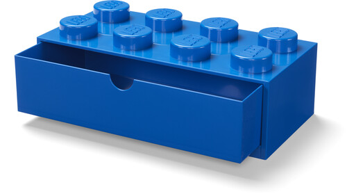 LEGO Stackable Storage: Desk Drawer with 8 Knobs, Blue