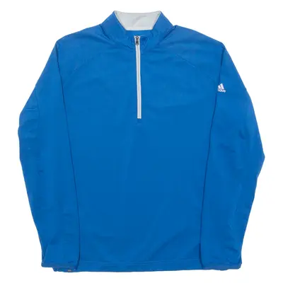ADIDAS Climacool Mens Sweatshirt Blue 1/4 Zip M