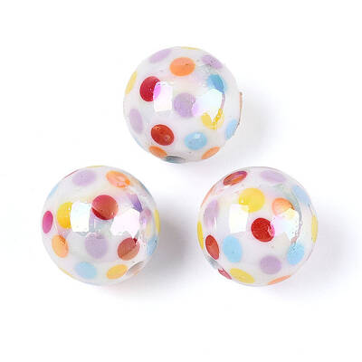 Printed Opaque Acrylic Beads