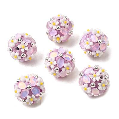 Handmade Polymer Clay Rhinestone Beads