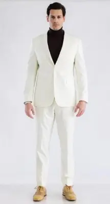 Suit And Turtleneck Combo - Turtleneck Prom Outfits - Prom Turtleneck   Black Suit